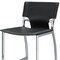 Homeroots Set of Two 25" Black and Silver Faux Leather and Metal Low Back Counter Height Bar Chairs, 2PK 555051 - alternate 4