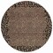 Homeroots 8' Brown Round Animal Print Washable Indoor Outdoor Area Rug 607634 - alternate 6