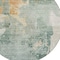 Homeroots 8' Blue Copper And Gray Round Abstract Washable Indoor Outdoor Area Rug 605496 - alternate 4