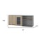 Homeroots 24in Gray and Natural Wood Wall Mounted Accent Cabinet With Three Doors 535000 - alternate 3