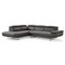Homeroots Dark Gray Genuine Leather L Shaped Two Piece Sofa and Chaise Sectional 372109 - alternate 4
