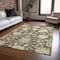 Homeroots 3' X 5' Chocolate And Beige Floral Washable Indoor Outdoor Area Rug 605193 - alternate 5