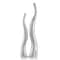 Homeroots Set of Two Aluminum Silver Wavy Floor Vases, 2PK 373780 - alternate 1