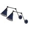 Jonathan Y Rover 7" Classic Industrial Metal Adjustable Arm LED Wall Sconce, Navy/Black, 2PK JYL7462G-SET2 - alternate 4