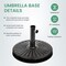 Simple Deluxe InfiniPower 18.11in 30.86 LB Outdoor Umbrella Base Heavy Duty Round Stand for Poolside, Deck, Patio LGBRLABASERESINROUND28BLK - alternate 4