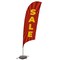 Showdown Displays 10.5 Ft  Value Razor Sail Sign Kit (Single-Sided With Cross Base) - Sale Red Burst 908111-005 - alternate 1