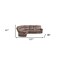 Homeroots Chocolate Velvet Reclining L Shaped Six Piece Corner Sectional With Console 524228 - alternate 4