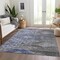 Homeroots 3' X 5' Pewter And Blue Southwestern Washable Indoor Outdoor Area Rug 603557 - alternate 5
