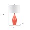 Homeroots 28" Coral Porcelain Table Lamp With White Drum Shade 524429 - alternate 6