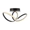 Jonathan Y Chantelle 19.5" 1-Light Modern Minimalist Aluminum Loop Integrated LED Semi Flush Mount, Black JYL1701B - alternate 1