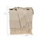 Homeroots Beige Woven Cotton Abstract Throw Blanket 478668 - alternate 3