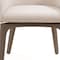Homeroots Taupe and Brown Boucle And Faux Leather Dining Arm Chair 719110 - alternate 4