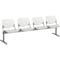 Kfi Kool Beam Seat Beam Seating, Gray Back, 95 in W 22" L 31" H, Polypropylene Seat 2300BEAM4-BP08-SP13 - alternate 1