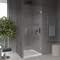 Fab Glass And Mirror Frameless Corner Swing Single Hinged Glass Shower Door Ravello Series with Chrome Finish 28in x75 SHRO28X75CH - alternate 6