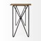 Homeroots 66" Natural and Black Solid Wood and Iron Abstract Base Console Table 380246 - alternate 5