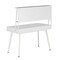 Homeroots 47" White Wood and Stainless Steel Computer Desk 723737 - alternate 5