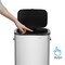 Happimess Tammi Kitchen 14.5-Gallon Slim Metal Push Button Trash Can, Platinum Silver HPM1017A - alternate 5