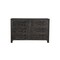 Homeroots 57" Black Solid Wood Six Drawer Dresser 569589 - alternate 1