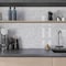 Apollo Tile 12x12 Thassos Bianco Carrara, Blue Celeste Marble Mosaic Chevron Wall and Floor Tile 5sqft/case 5PK APLMKN88CV10A - alternate 2