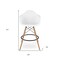 Homeroots 28" White And Brown Heavy Duty Plastic And Solid Wood Low Back Counter Height Bar Chair 520680 - alternate 5