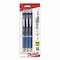 Pentel EnerGel RTX Deluxe Gel Pen, Retractable, Fine 0.5 mm, Blue Ink, Blue/Silver Barrel, 3PK BLN75BP3C - alternate 1
