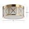 Jonathan Y Cadence 13 in. Drum Metal/Glass Flush Mount, Brass Gold JYL7453A - alternate 5