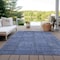 Homeroots 8' X 10' Denim Blue And Sky Blue Patchwork Washable Indoor Outdoor Area Rug 581584 - alternate 4