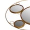 Uniquewise Set of 2 Decorative 19.75-inch Round Frame Mirror - Gold Metal Wall Mounted Mirror with 4 Glass QI004577.2 - alternate 6