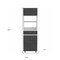 Homeroots 79in Gray Pantry Cabinet with Three Storage Shelves 403763 - alternate 2