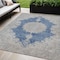 Homeroots 5' X 8' Navy Blue And Ivory Oriental Washable Indoor Outdoor Area Rug 597741 - alternate 1