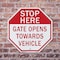 Signmission Stop Here Gate Opens Towards Vehicl, 6 Inch X 6 Inch, Plastic Sign OC-P-6-135 - alternate 5