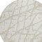 Homeroots 8' Ivory And Beige Round Abstract Washable Indoor Outdoor Area Rug 614361 - alternate 5