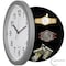 Clockswise 10-in Wall Mounted Clock with Hidden Storage Door Stylish Safe for Valuables Featuring Secret QI004150.SI - alternate 1