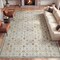 Jonathan Y Petunia Distressed All-Over Floral Border Non-Slip Machine-Washable Beige/Cream 4ft x 6ft Area Rug PTN102E-4 - alternate 3