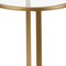Homeroots 22" Brass And Clear Glass And Steel Round End Table 543844 - alternate 6