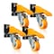 Powertec 2-1/2in Workbench Caster Kit Retractable Stepdown Wheels, 600 lbs Capacity, 4PK 17224 - alternate 1