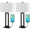 Jonathan Y Sabrina 28.5" Vintage Industrial Iron LED Table Lamp with Pull-Chain and USB Charging Port, Bla, 2PK JYL1126C-SET2 - alternate 6