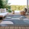 Homeroots 9' X 12' Gray Blue And Ivory Geometric Washable Indoor Outdoor Area Rug 616728 - alternate 5