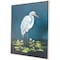Homeroots Egret in Lily Pads Canvas Silver Floater Frame Print Wall Art 474078 - alternate 4