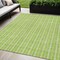 Homeroots 5' X 8' Lime Green And Ivory Striped Washable Indoor Outdoor Area Rug 595878 - alternate 1