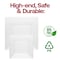 Smarty Had A Party Clear Square Plastic Dinnerware Value Set (120 Dinner Plates + 120 Salad Plates), 240PK 6929VP-CASE - alternate 7