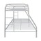 Homeroots White Twin Over Full Contemporary Metal Bunk Bed 286579 - alternate 1