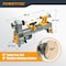 Powertec 10in x 18in Benchtop Mini Wood Lathe - 1/2HP, 5-Speed Cast Iron Lathe with MT2 Taper LT1018 - alternate 4