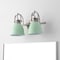 Jonathan Y Phineas 16.25" 2-Light Adjustable Farmhouse Bohemian Iron LED Vanity Light, Mint Green/Nickel JYL1115C - alternate 6