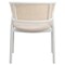 Leisuremod Ervilla Dining Chair with White Powder Coated Steel Legs and Wicker Back, Beige, 4PK ECW-20BG4 - alternate 7