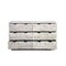 Homeroots 57" Gray Carved Geometric Solid Wood Six Drawer Dresser 661222 - alternate 6