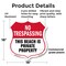 Signmission No Trespassing Shield Sign This Beach Is, 18 Inch X 18 Inch, Plastic Sign SHI-P-18-417 - alternate 3
