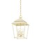 Hudson Valley Lighting Natick 4 Light Lantern 12.5 In. Aged Brass/Off white 5119-AGB/SSD - alternate 1