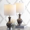 Jonathan Y Cox 22" Metal/Glass LED Table Lamp, Gray, 2PK JYL4033B-SET2 - alternate 5