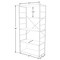 Leisuremod Brentwood Etagere Bookcase with White Powder Coated Steel Frame and Melamine Board Shelves, Black BBW-65BL - alternate 3